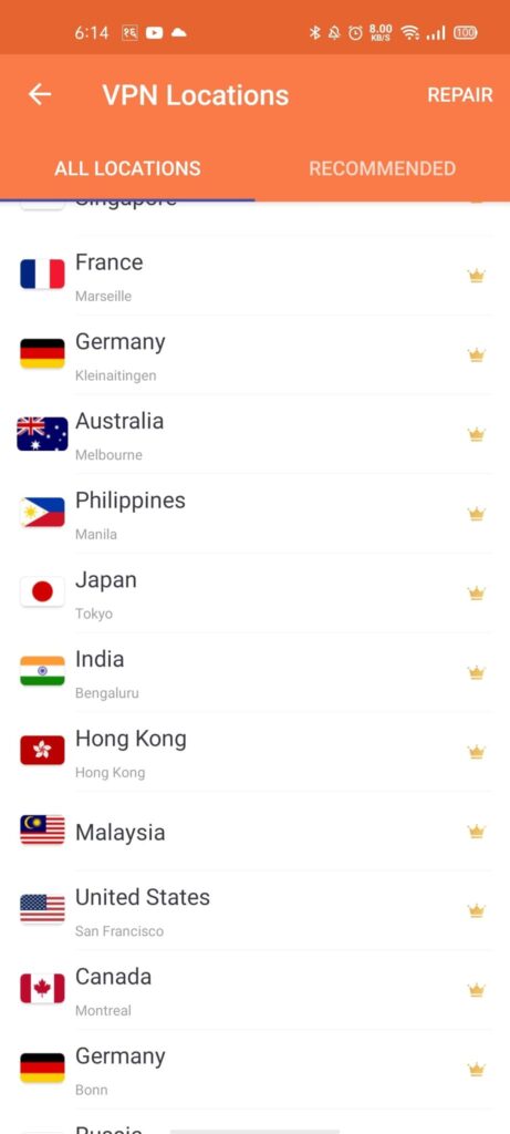 List Of Countries In Turbo Vpn